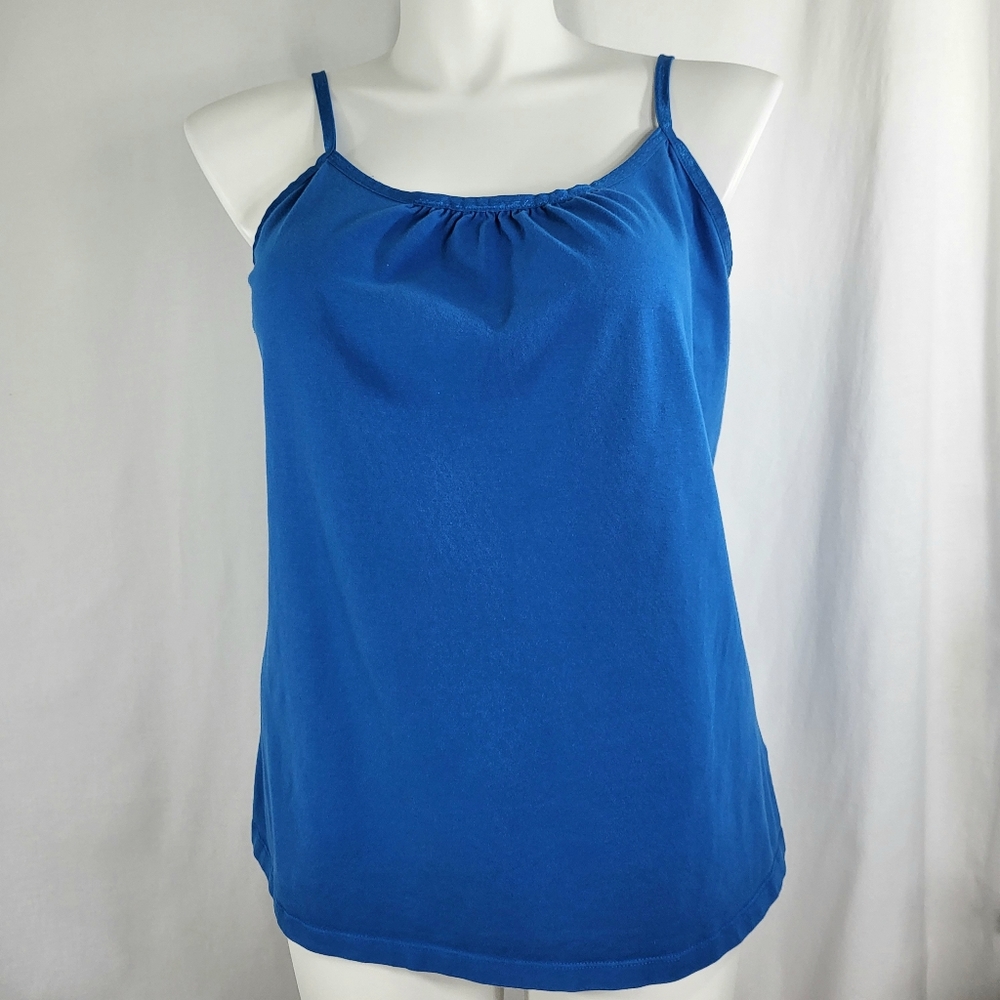 Venezia Blue Camisole Tank TOP Womens 18/20 Stretch Knit Adj Straps